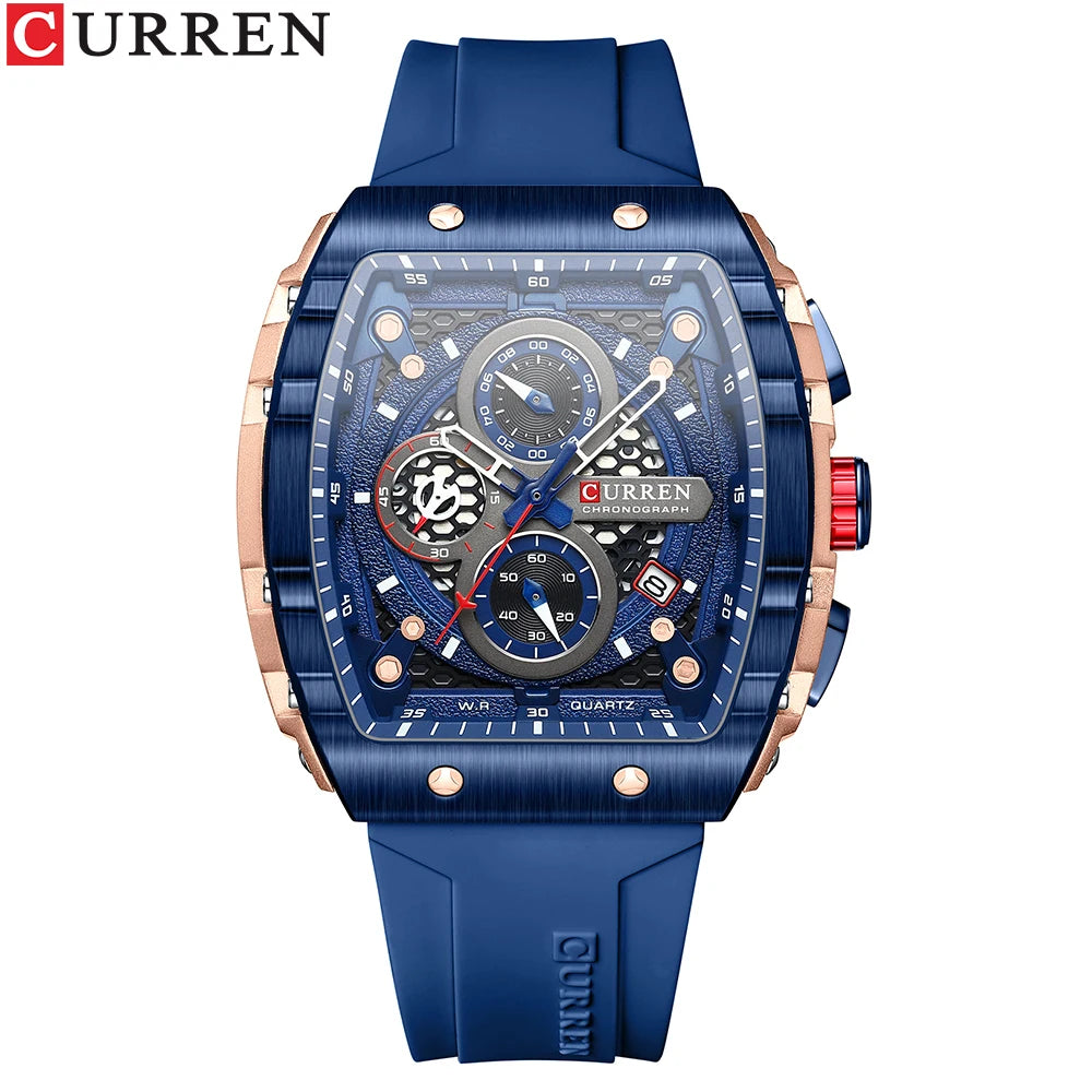 CURREN Luxury Square Quartz Watch for Men