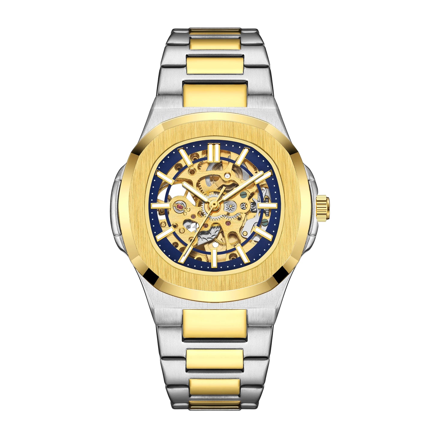 Men's Luxury Watch Skeleton Stainless Steel Sapphire